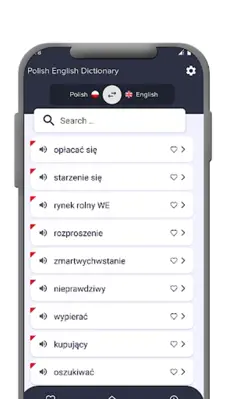 Polish - English dictionary android App screenshot 2